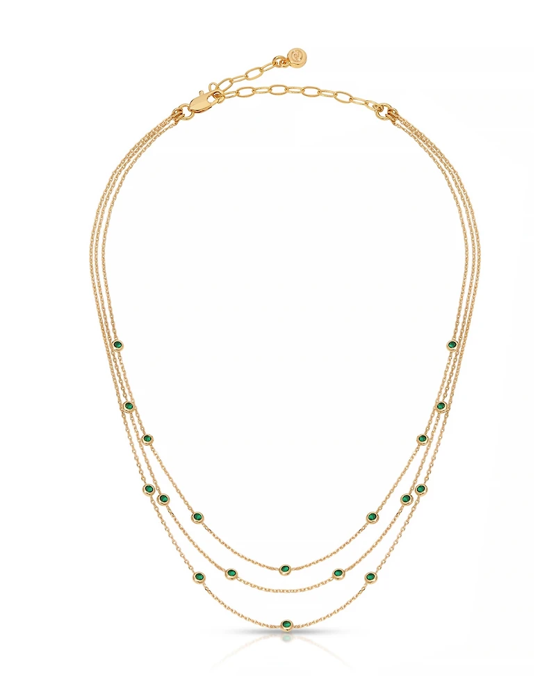 Ettika Crystal Dot Layered Necklace