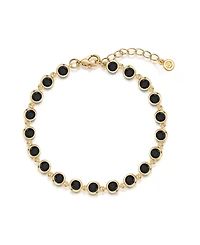 Ettika Everyday Crystal 18k Gold Plated Link Bracelet