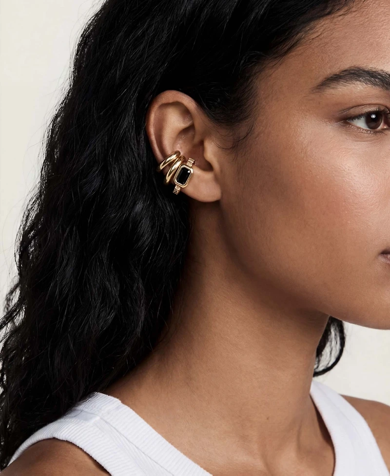 Ettika Cluster Stacked Ear Cuffs