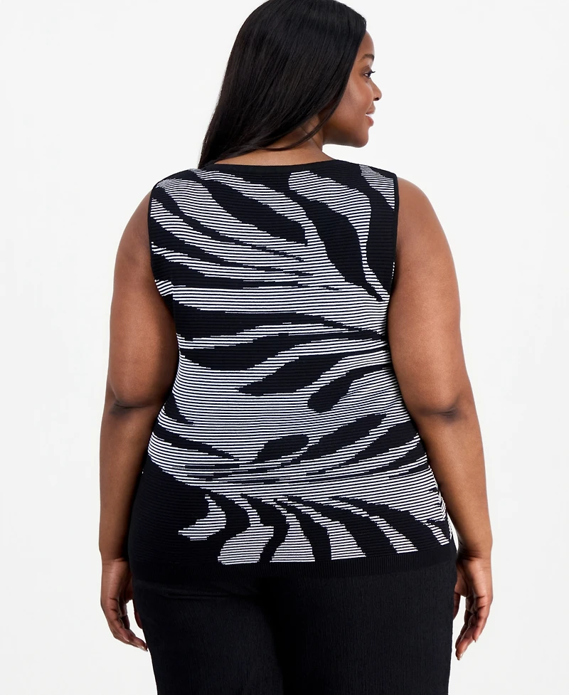 Anne Klein Plus Sweater Tank Top