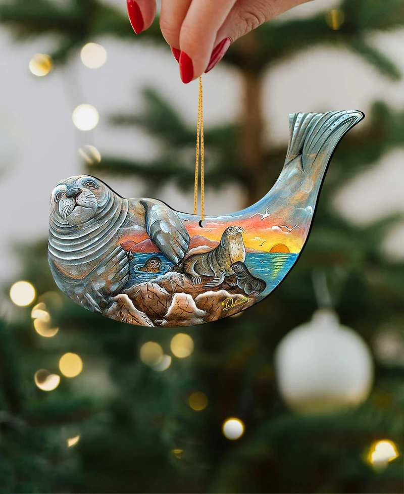 Designocracy Seal Holiday Ornaments, Set of 2