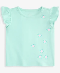 First Impressions Baby Girls' 3M-24M Mix & Match Turtles Flutter-Sleeve T-Shirt, Macy's Exclusive