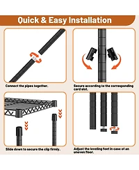 Rainsken 6 Tiers Storage Shelves