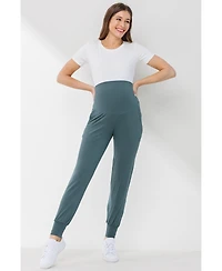 Hello Miz Maternity Over-the-Belly Pull-On Joggers With Side Pockets