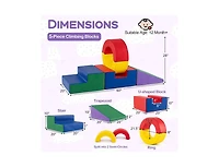 Slickblue 5-Piece Kids Foam Climbing Toys with Pu Leather Cover