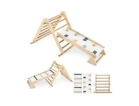 Slickblue 3-in-1 Foldable Climbing Triangle Set with Ramp for Kids