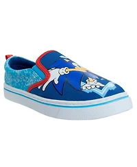 Sonic The Hedgehog Toddler Slip On Canvas Sneakers Comfort Fit Casual Wear