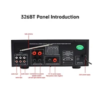 Artudatech 800W Bluetooth Stereo Amplifier, 2.1 Channel Home Audio with Karaoke, Usb/Sd & Fm Radio