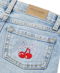 abercrombie kids Girls' Bow Cherry Denim Shorts