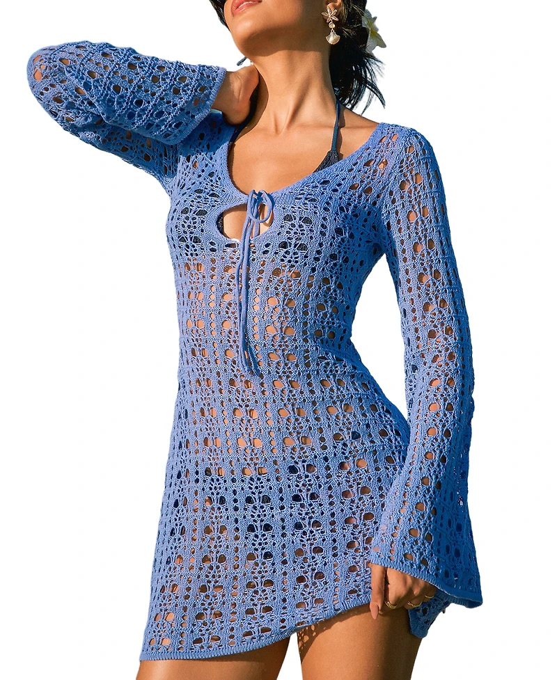 Cupshe Women's 15 Minutes of Fame Cover-Up Mini Beach Dress