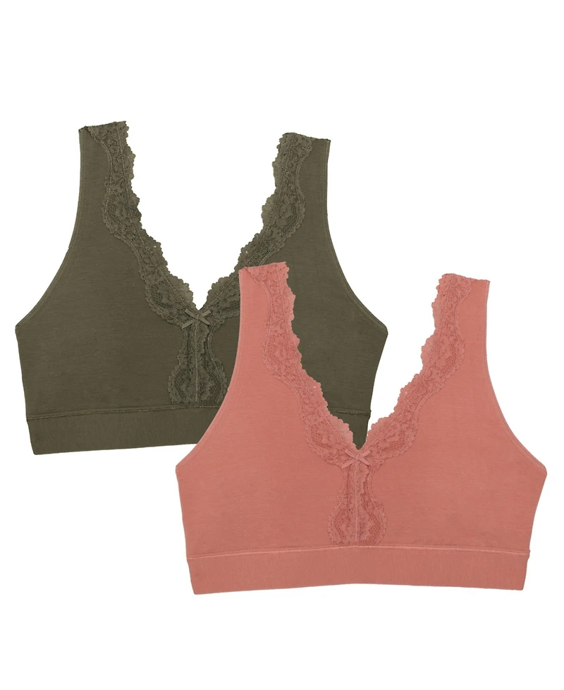 Fruit of the Loom Women's Full Coverage Wireless Cotton Bralette