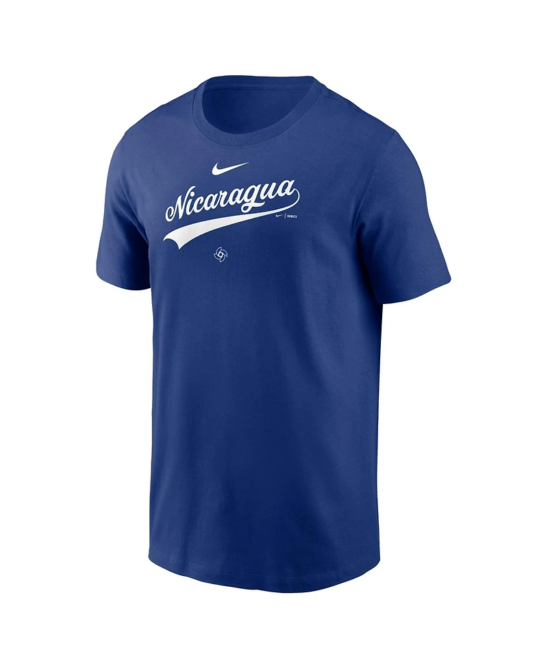 Nike Men's Royal Nicaragua Baseball 2026 World Baseball Classic Wordmark T-Shirt