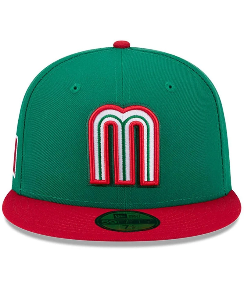 New Era Men's Green/Red Mexico Baseball 2026 World Classic 59FIFTY Fitted Hat