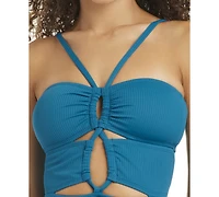 Bar Iii Women's Banded Neck One-Piece Swimsuit, Macy's Exclusive