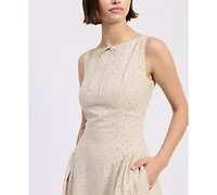 En Saison Women's Blakely Sleeveless Boat Neck Midi Dress