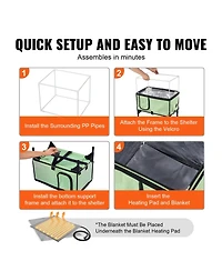 Cozito Heated Elevated Cat House with Adjustable Temperature and Timer
