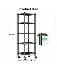 Yigii Metal Shelf Rack for Small Spaces