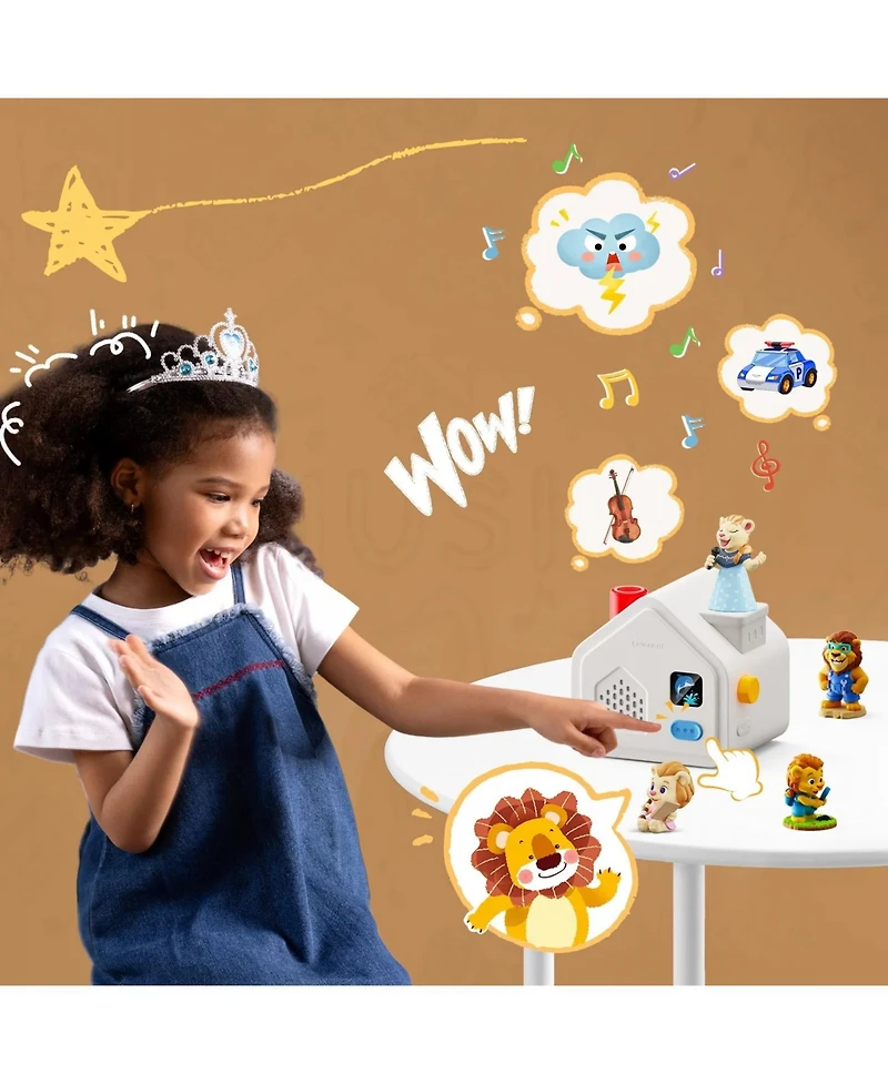 TalenPal Lion Family Ai Storyteller Set - Premium Toddlers Educational Toy & Screen-Free Interactive Bedtime Robot