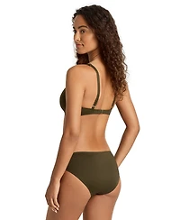 Lauren Ralph Women's Ring Over The Shoulder V-Neck Bikini Top