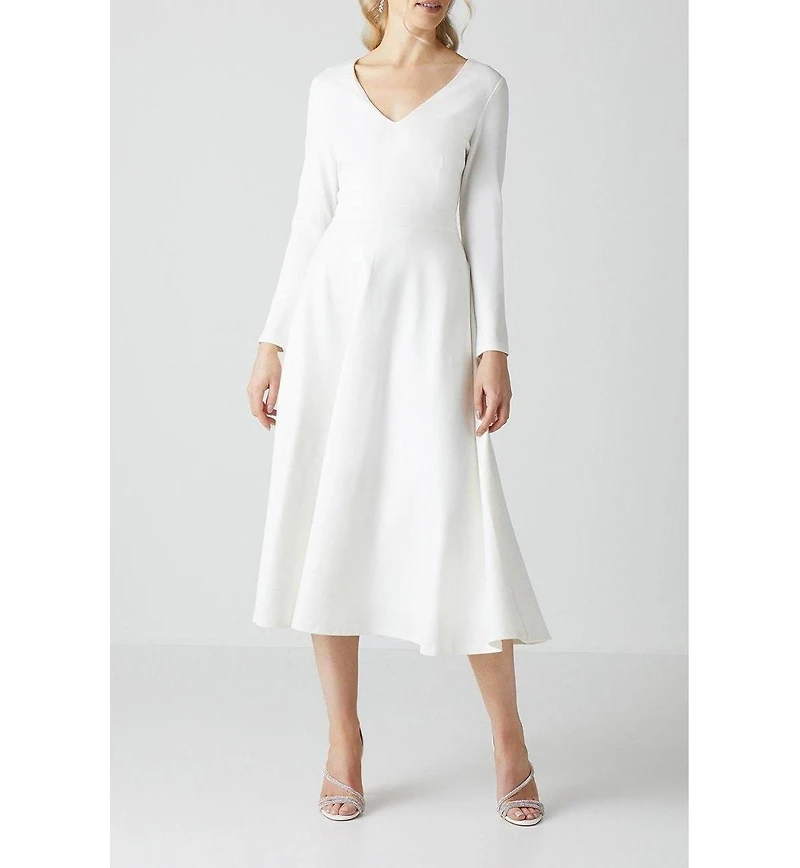 Coast Women's V Neck Full Skirt Midi Dresses