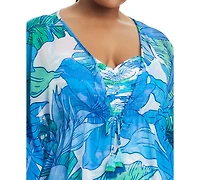Bleu by Rod Beattie Plus Bellissimo Cover-Up Swim Caftan