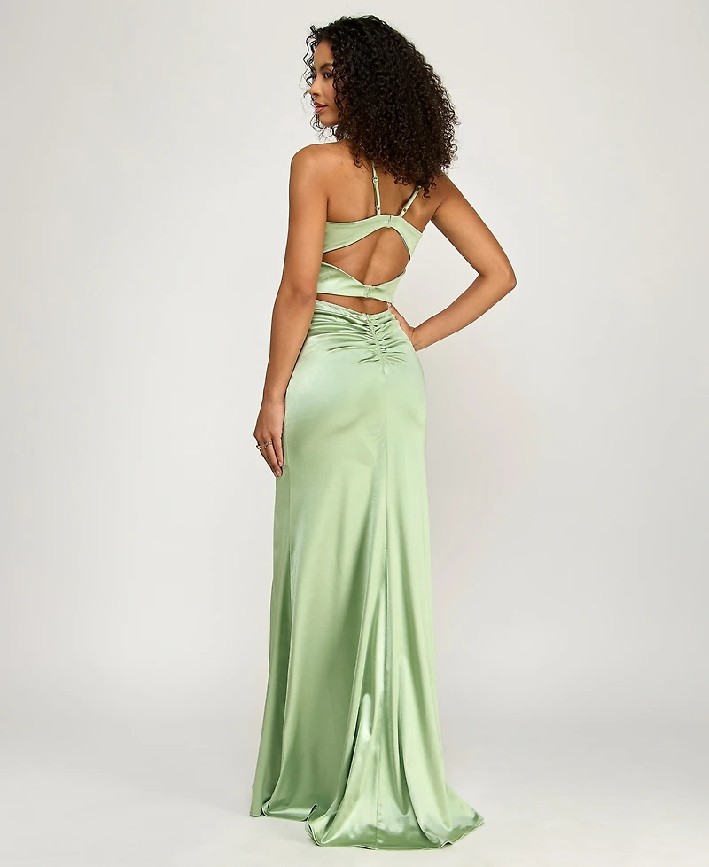 Emerald Sundae Juniors' Corset-Front Cutout-Back Gown, Created for Macy's