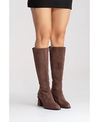 Prologue Shoes Paradis Block Heel Knee High Boot (Women)