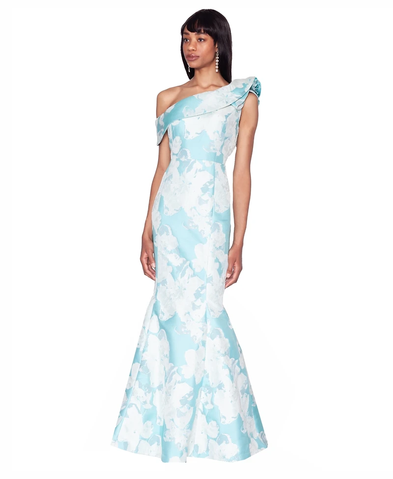 White Tie by Shani Women's One-Shoulder Gown