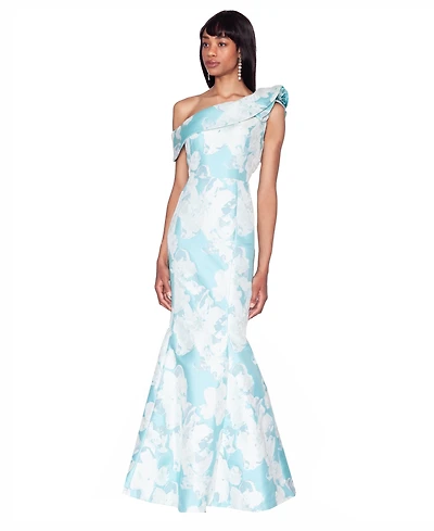 White Tie by Shani Women's One-Shoulder Gown