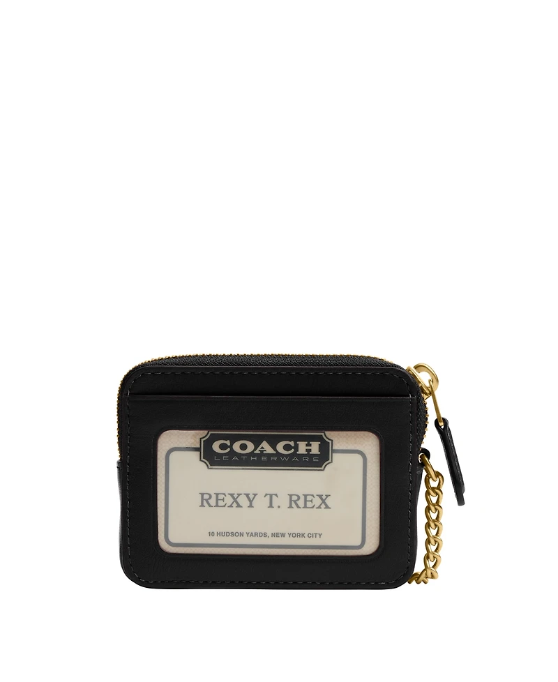 Coach Essential Leather Chain Card Case
