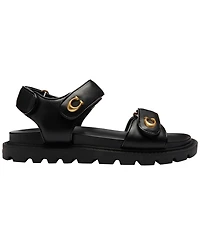 Coach Women's Brynn Leather Round Toe Sandals