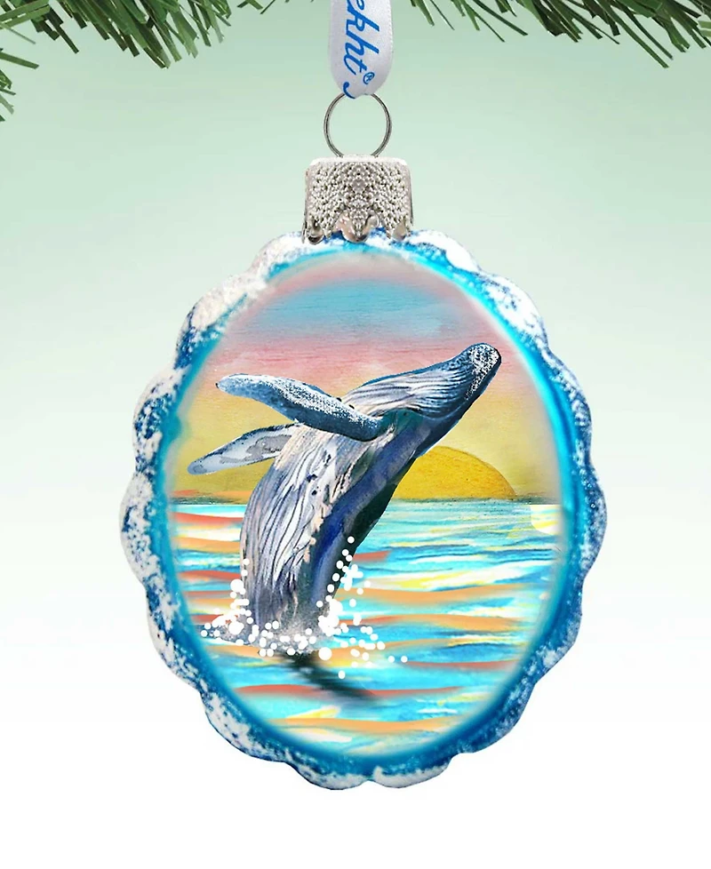 Designocracy Humpback Mercury Holiday Ornament