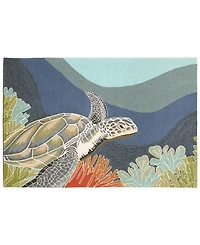 Liora Manne' Ravella 2257 Akumal Blue 2' x 3' Indoor/Outdoor Area Rug