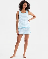 Charter Club Women's Cotton Tank Short Pajama Set, Exclusively at Macy's