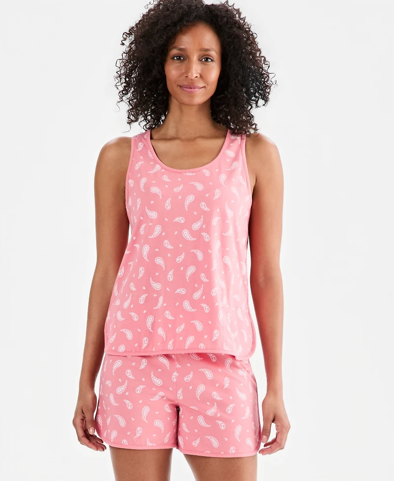 Charter Club Women's Cotton Tank Short Pajama Set, Exclusively at Macy's