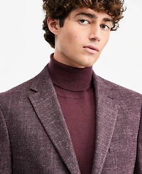 Tommy Hilfiger Men's Modern-Fit Burgundy Solid Sport Coat
