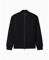 A|X Armani Exchange Men's Quilted Textured Bomber Jacket