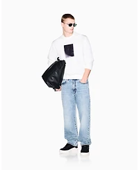 A|X Armani Exchange Men's Box Floral Crewneck Sweatshirt