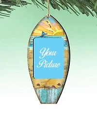 Designocracy Surfboard Picture Frame Ornament Set of 2