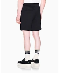 A|X Armani Exchange Men's Jacquard Allover Logo Fleece Short