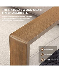 Gymojoy Outdoor Furniture with Fire Pit -Patio Table and Chairs Set of 4 Patio Club for Deck Porch Garden Poolside Backyard