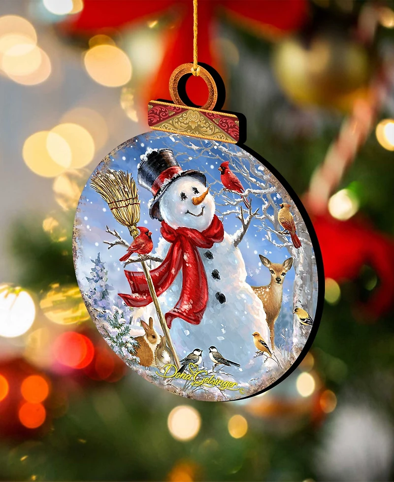 Designocracy by Dona Gelsinger Frosty Forest Friends Ornament