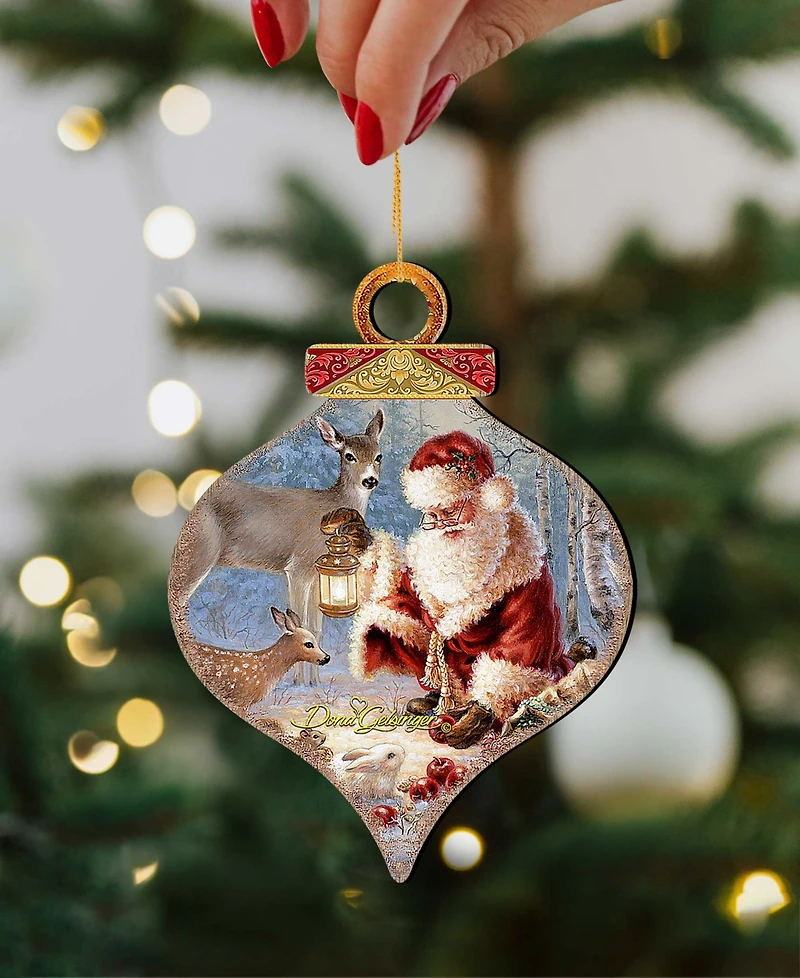 Designocracy by Dona Gelsinger Abundance of Joy Ornament and Drop Ornament, Set of 2 Each