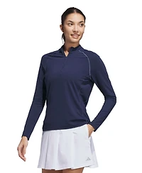 adidas Women's Quarter-Zip Mock Polo Shirt