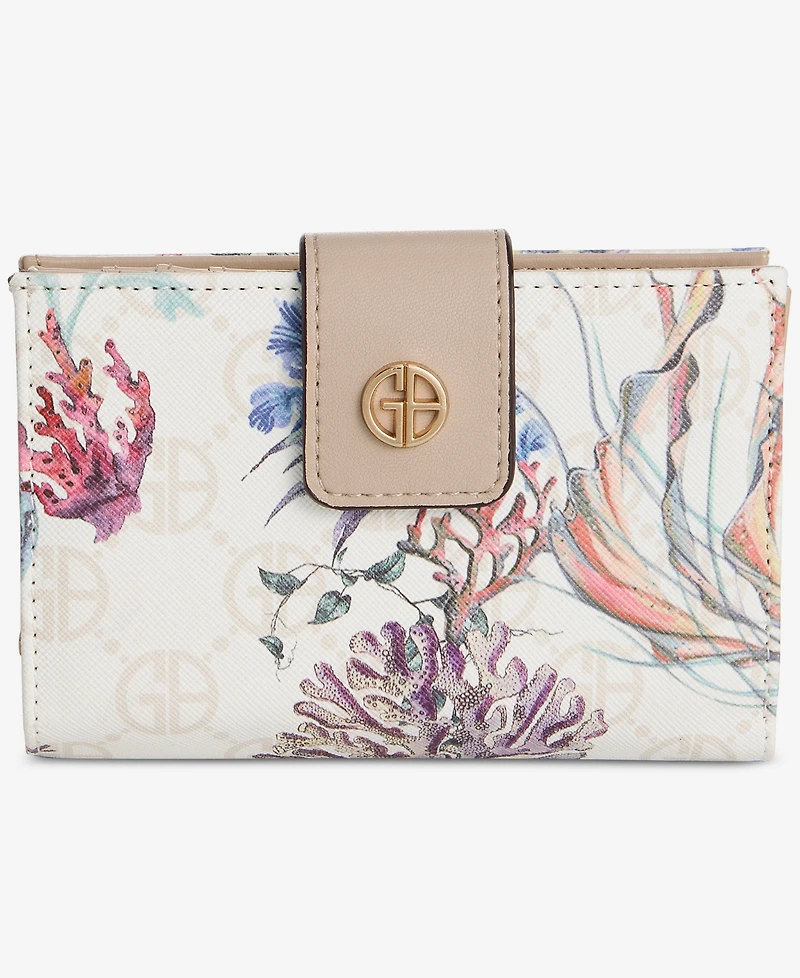 Giani Bernini Sea Print Framed Indexer Wallet, Macy's Exclusive - Under The Sea