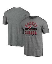 Fanatics Men's Heather Gray Hockey Canada Drop the Gloves Tri-Blend T-Shirt
