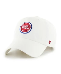 '47 Brand Men's White Detroit Pistons Clean Up Adjustable Hat