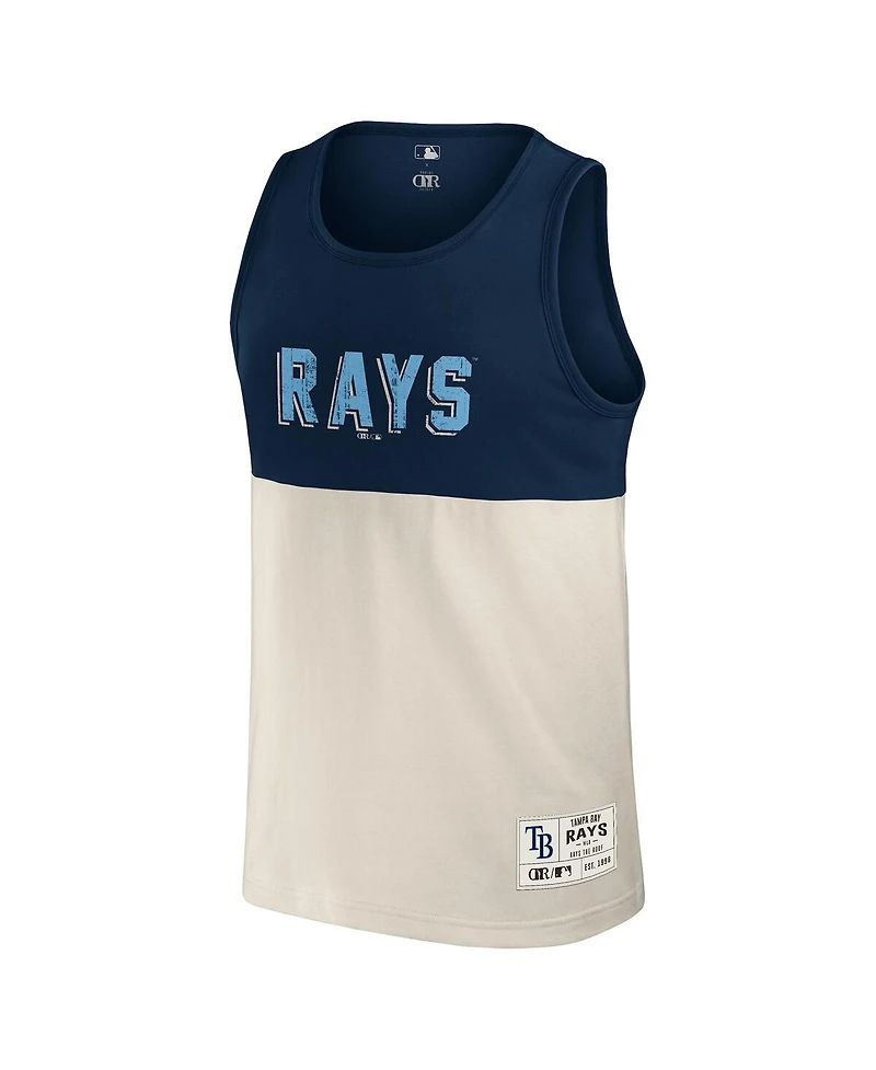 Darius Rucker Collection by Fanatics Men's Navy Tampa Bay Rays Color Block Tank Top
