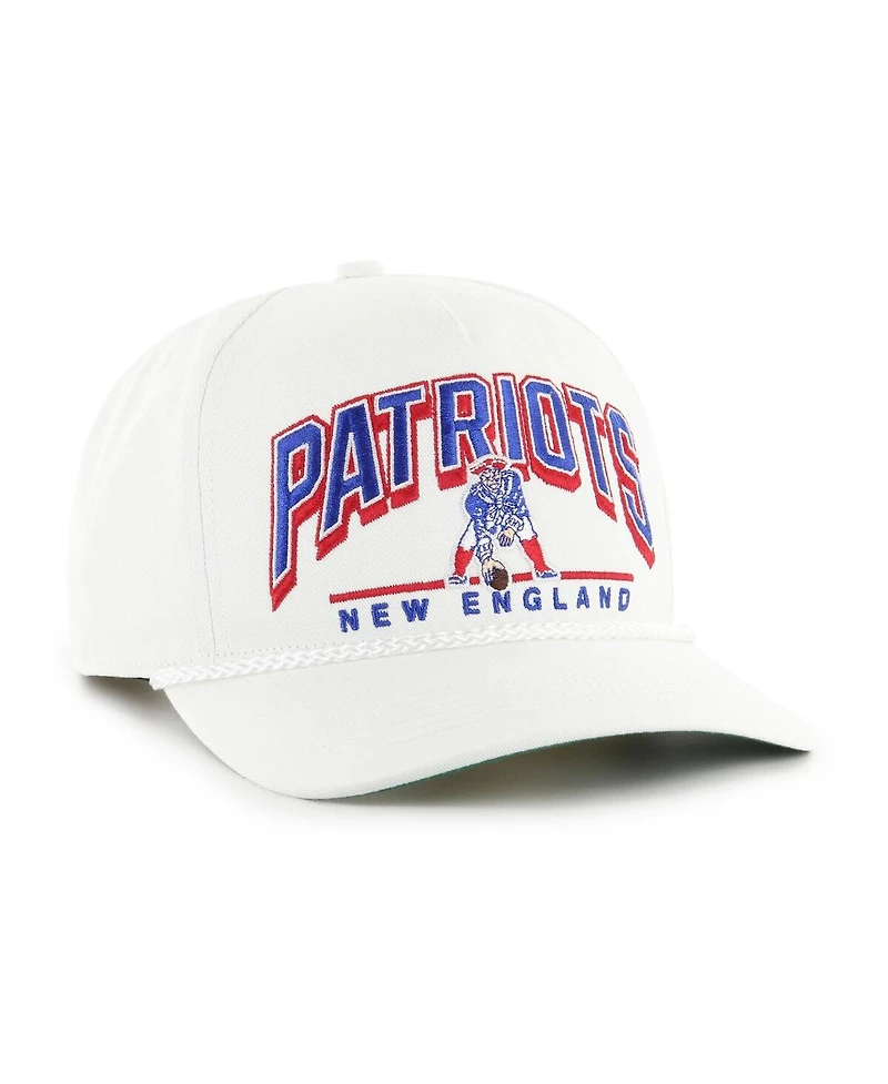 '47 Brand Men's White New England Patriots Coltrane Throwback Rope Hitch Adjustable Hat