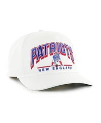 '47 Brand Men's White New England Patriots Coltrane Throwback Rope Hitch Adjustable Hat